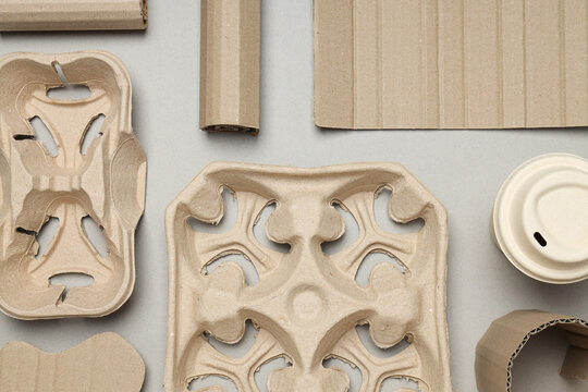 Cardboard products for recycling, secondary raw materials.