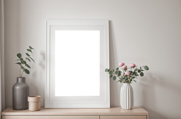 Accentuating Space: Empty Frames and Decor Elements