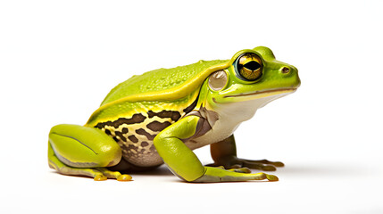 Frog on white background