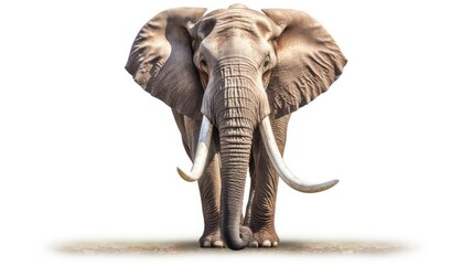 Obraz premium Noble elephant photo realistic illustration - Generative AI.