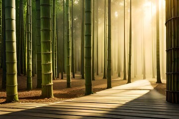 bamboo forest background generated ai