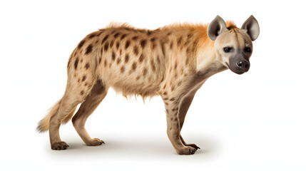 Hyena on white background