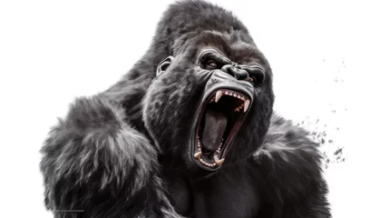 Deurstickers Kilimanjaro Powerful gorilla photo realistic illustration - Generative AI.