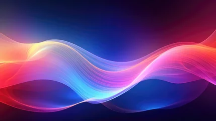 Foto op Plexiglas Abstract neon waves background  © Charlie