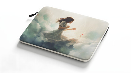 Laptop case on white background