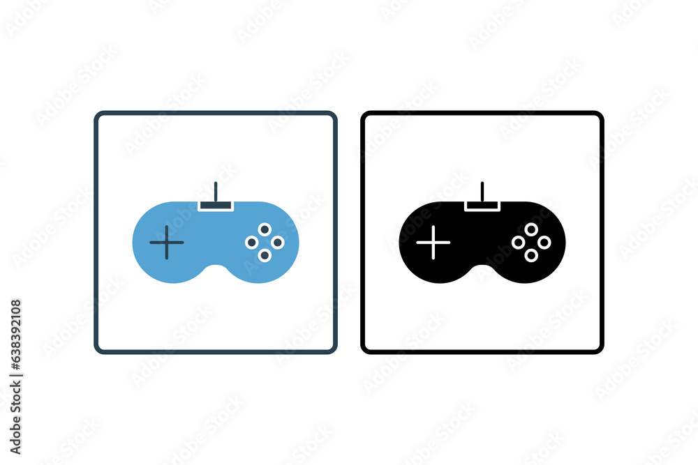 Poster gaming controller icon. icon related to multimedia and entertainment. suitable for web site design, 