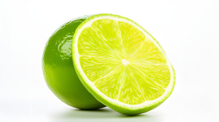 Lime on white background