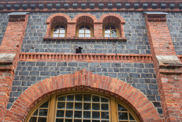Brick wall and windows