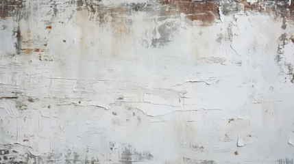Foto op Plexiglas Abstract white old peeling paint grunge background  © Charlie