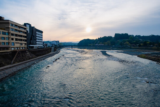 Janpan, River, Kuma river, sunrise
