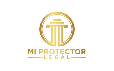 Modern law firm logo design. gold, firm, law, icon justice design template