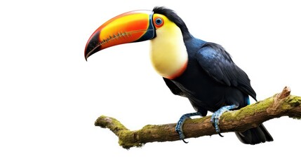 Fototapeta premium Vibrant toucan photo realistic illustration - Generative AI.