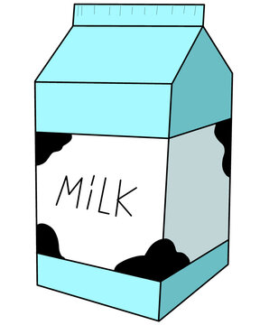 illustration of a box of milk