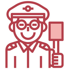 STATION MASTER line icon,linear,outline,graphic,illustration