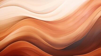 Obraz premium Brown beige&nbsp;soft color gradient watercolor wave abstract background. Wavy elegant modern template design. AI Illustration for cosmetics nature concept, backdrop, textile, banner.