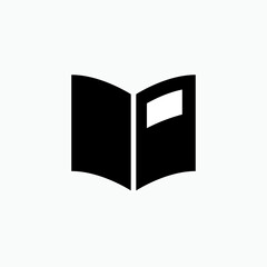 Book Icon. Science Symbol - Vector Logo Template.    