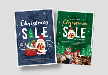 Christmas Sale Flyer Poster Layout