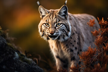 Fototapeta premium A Bobcat portrait, wildlife photography