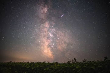 Fotobehang Noorderlicht The Milky Way in Ukraine