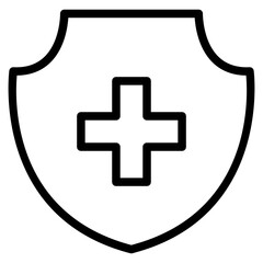 Obraz premium medical shield line 