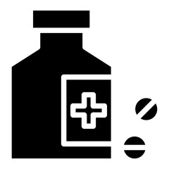 Obraz premium pill bottle glyph 