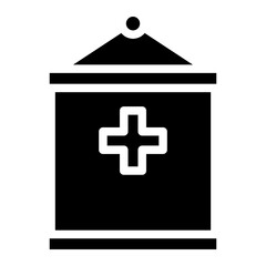 Obraz premium medical board glyph 