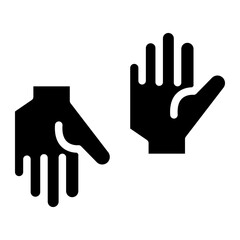 Obraz premium hand glyph 