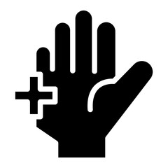 Obraz premium hand glyph 