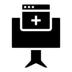 Obraz premium medical monitor glyph 