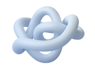 Abstract white curved line, 3d render