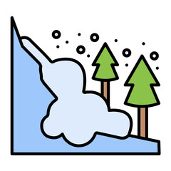 Snow Avalanche Icon