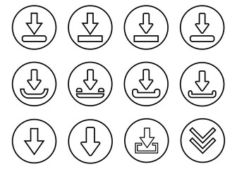 Set of Download Icons