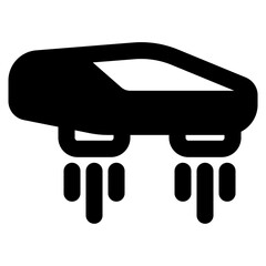 flying car icon vector illustration asset element