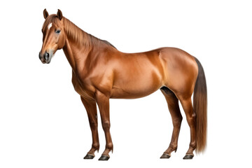 Brown horse isolated on transparent background PNG