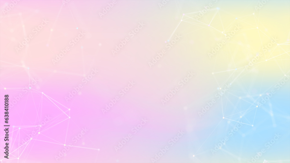 Fototapete multicolored beautiful gradient pastel background. white interconnected polygons with a space in the