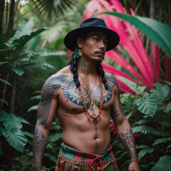 Dschungel Tattoo Model #5