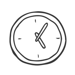 clock icon doodle in vector