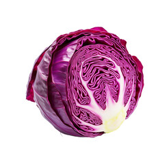 Obraz premium red cabbage on white background.