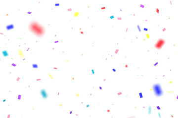Colorful 3D confetti that floats down to celebrate