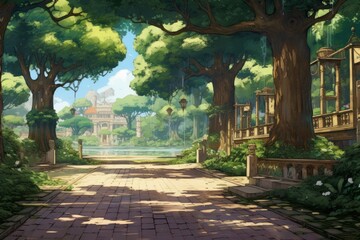 Park asia anime visual novel game. Generate Ai