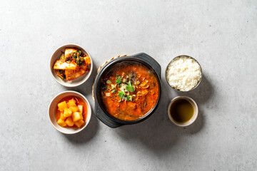 Pork rib hangover soup, marketplace rice soup, boneless bone hangover soup, gamjatang, ripe kimchi gamjatang, spicy bone stew, and soy sauce bone stew