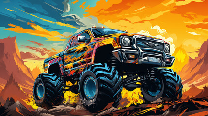 design on the monster truck