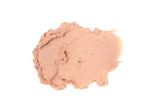 Meat Paste Isolated, Tuna Pate Smear, Chopped Liver Mousse, Fish Paste on White