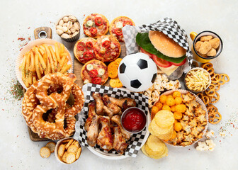 Obraz na płótnie Canvas Fast food and unhealthy eating concept.