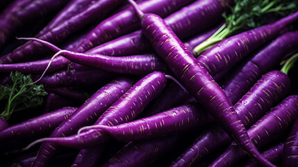 pile of purple carrots