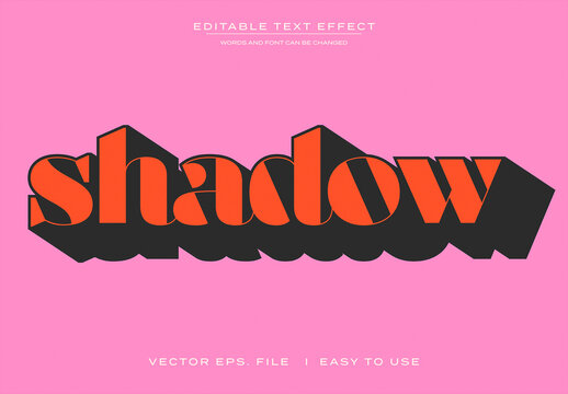 Shadow Text Effect Mockup