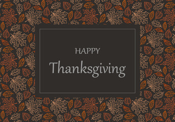Autumn background and frame, card and poster for Thanksgiving.