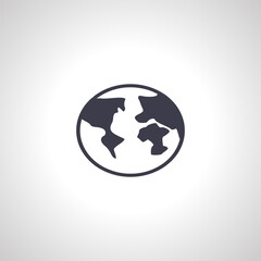 world icon. earth globe icon.