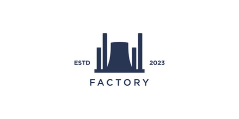 Fototapeta premium Factory logo with creative design concept idea