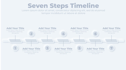 Neumorphic modern timeline diagram and infographic template for business 